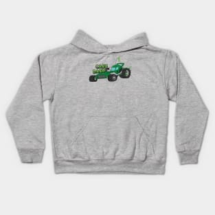 "Cash Dash" Green Dune Buggy Cartoon Beach Buggy Kids Hoodie